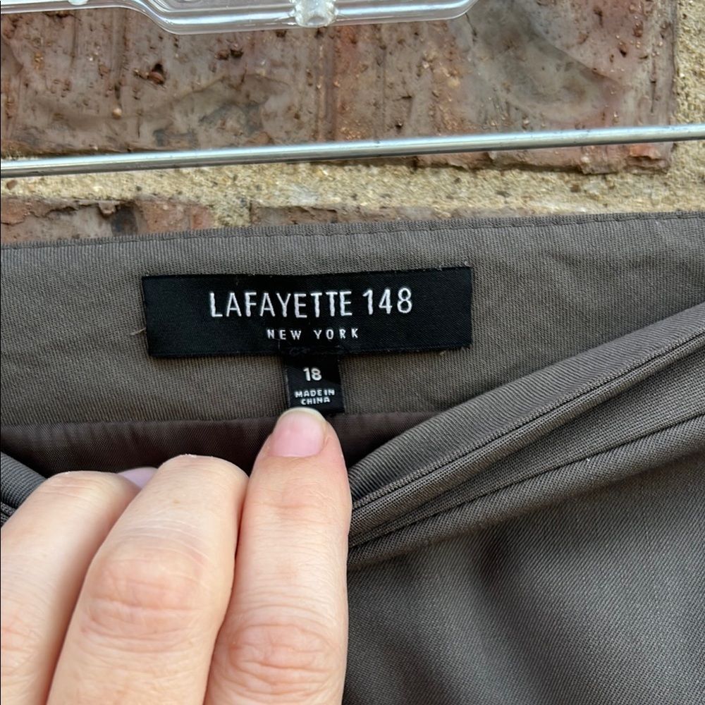 Lafayette 148 NY Gray Pencil Skirt 18 Office Corporate CorporateCore Minimal - Picture 7 of 8